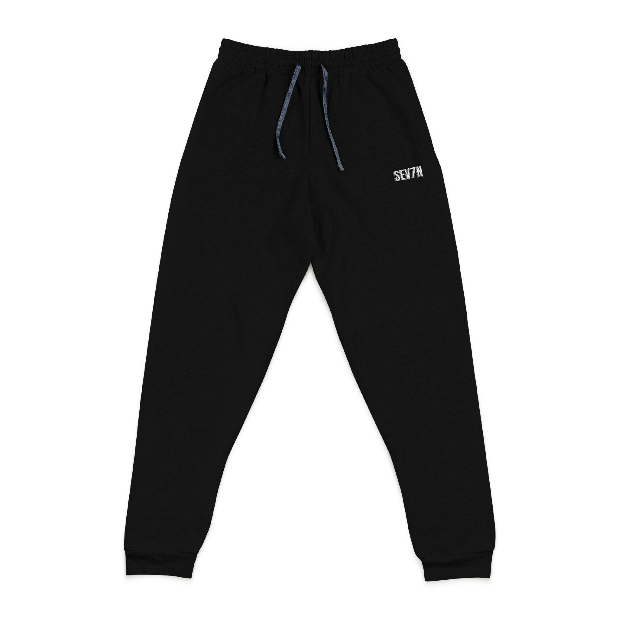 Embroidered 'Santa' Grey Joggers — Cozy Holiday Sweatpants
