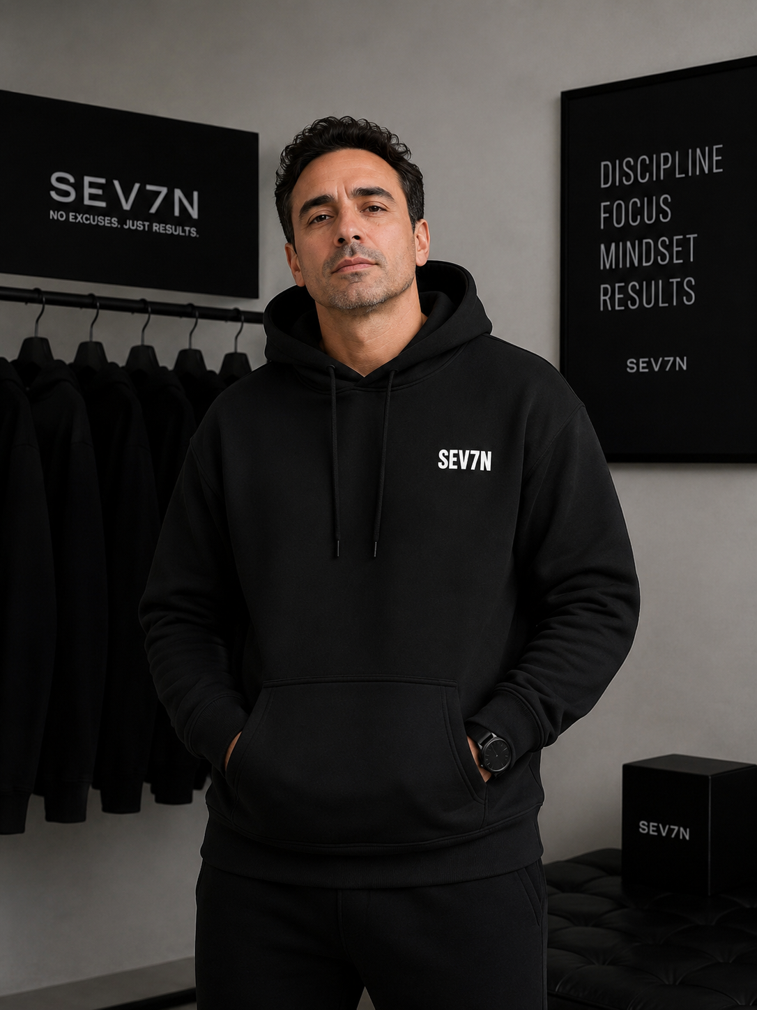 SEV7N Essential Hoodie – Clean Minimal Style