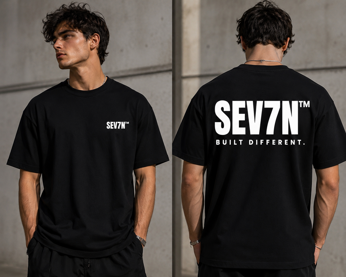 SEV7N Signature T-Shirt – Built Different