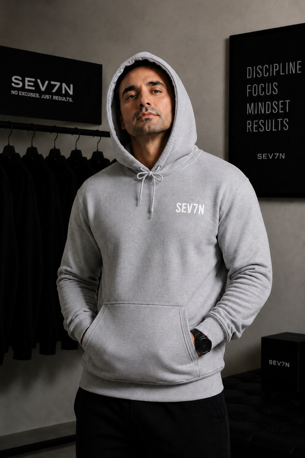 SEV7N Essential Hoodie – Clean Minimal Style